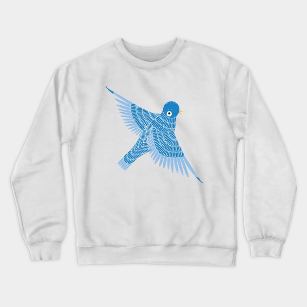 Bluebird of Happiness Crewneck Sweatshirt by gingiber